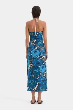 Sir the Label Camellia Midi Dress Blue Flora Print Size 0 (AU 6) for rent on The Volte - image 3