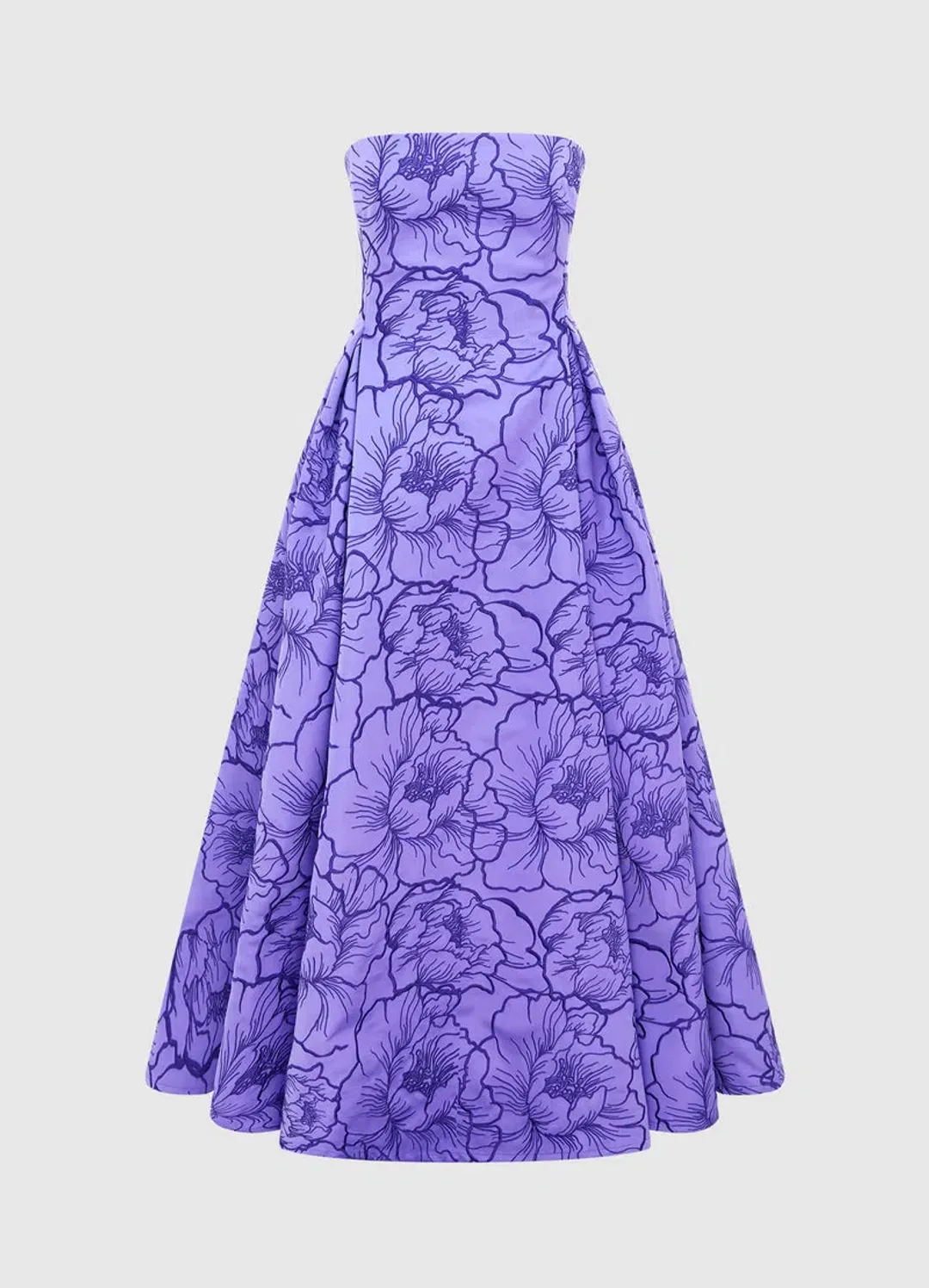 Leo Lin Nora Bustier Maxi Dress in Lavender Size AU 16 for rent on The Volte - main image