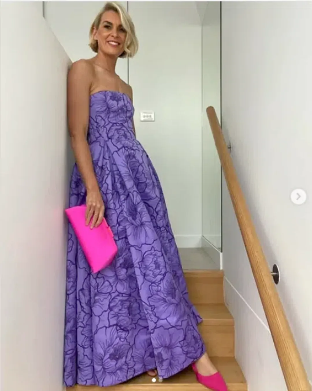 Leo Lin Nora Bustier Maxi Dress in Lavender Size AU 16 for rent on The Volte - main image