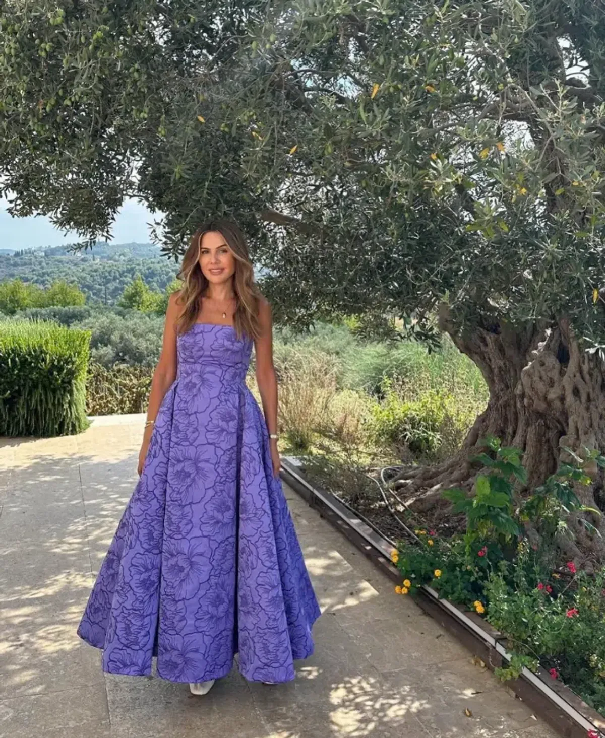 Leo Lin Nora Bustier Maxi Dress in Lavender Size AU 16 for rent on The Volte - main image