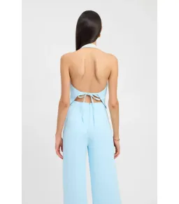 Kookai Oyster Backless Vest and Willow Pants Cloud Blue Size AU 6 for rent on The Volte - image 3