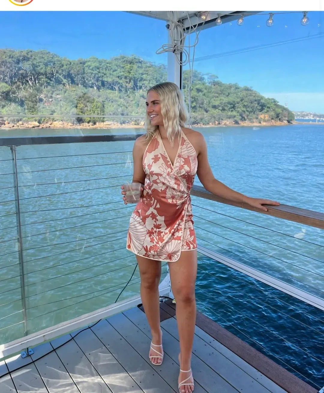 SIR The Label Como Twist Mini Dress in Paradiso Print Size 2 / AU 10  for rent on The Volte - main image