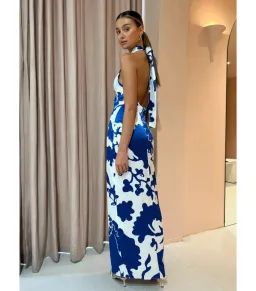 SIR The Label Esme Halter Dress in Merce Abstract Print Size 0 / AU 6 for rent on The Volte - image 3