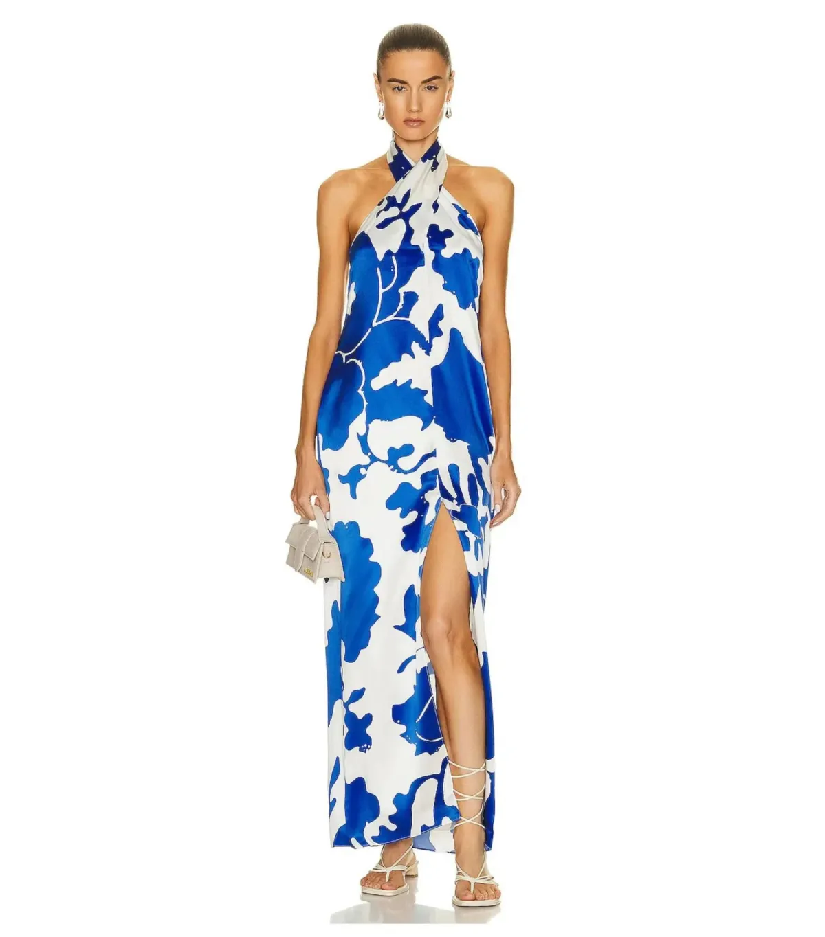 SIR The Label Esme Halter Dress in Merce Abstract Print Size 0 / AU 6 for rent on The Volte - main image