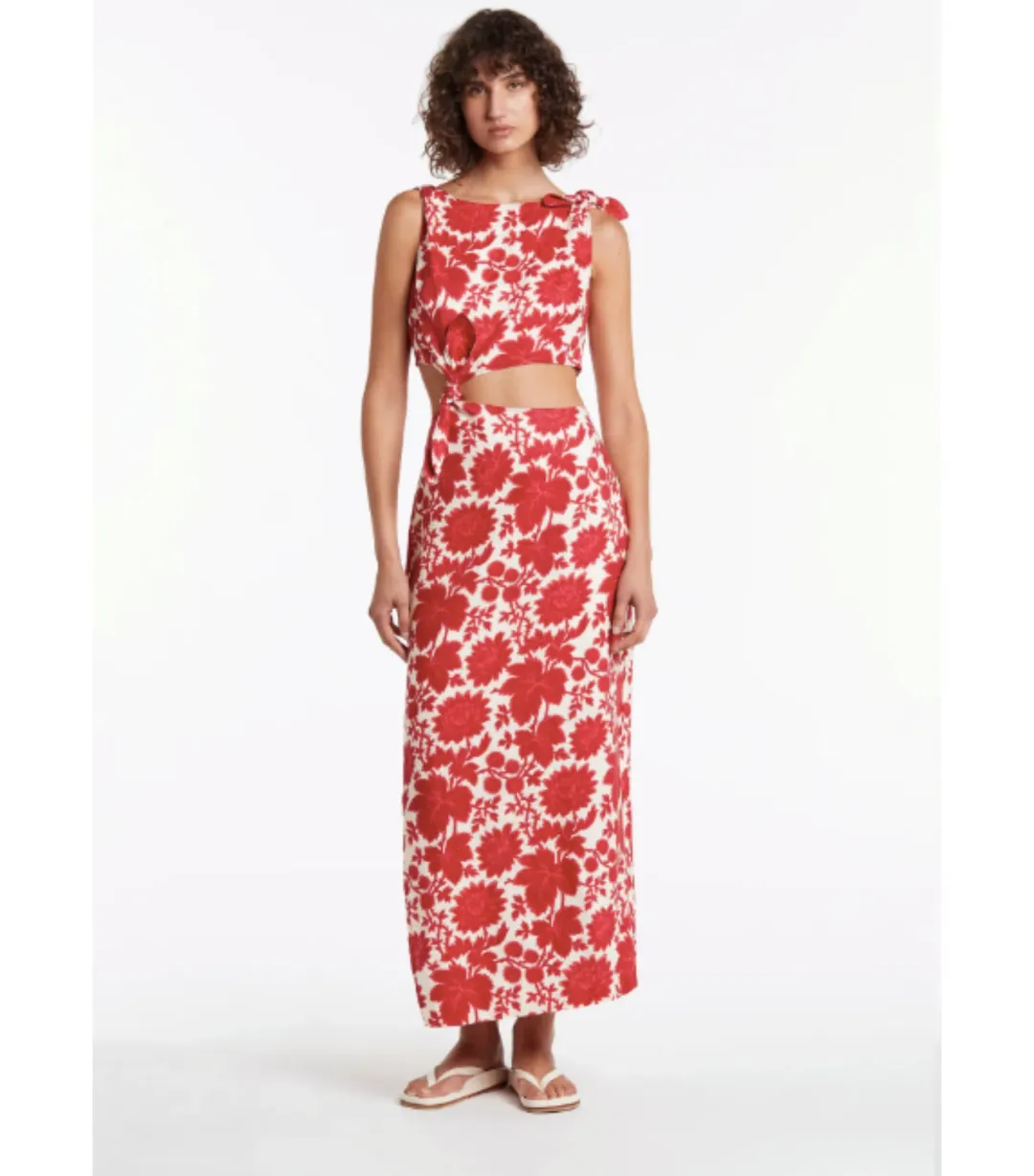 Sir the Label Cinta Knot Dress in Valentina Floral Size 1 / AU 8  for rent on The Volte - main image