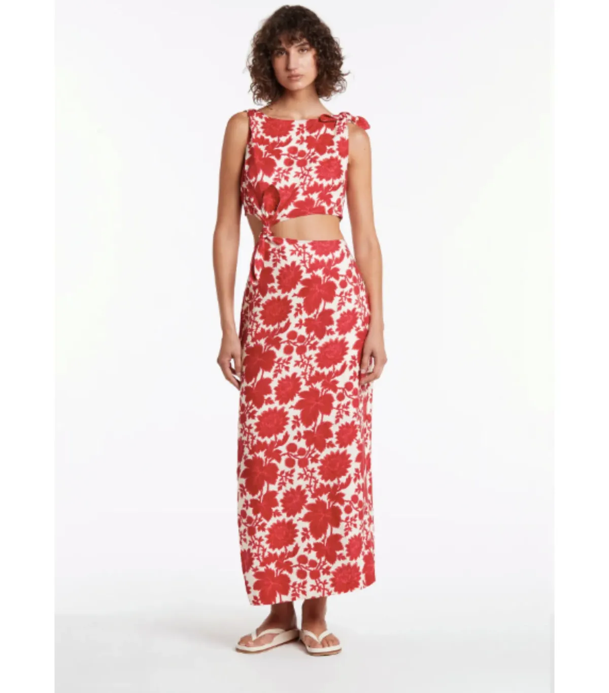 Sir the Label Cinta Knot Dress in Valentina Floral Size 1 / AU 8  for rent on The Volte - main image