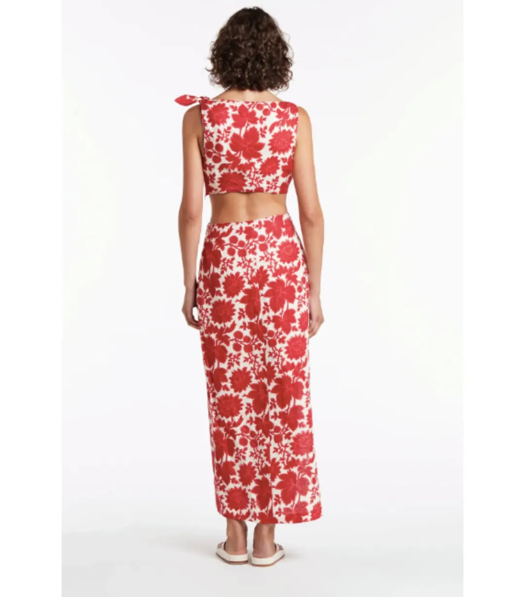 Sir the Label Cinta Knot Dress in Valentina Floral Size 1 / AU 8  for rent on The Volte - main image
