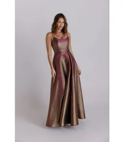 Tania Olsen Apollo A-Line Formal Dress in Gold/Pink Size AU 6 for rent on The Volte - image 1