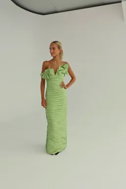 Rachel Gilbert Jensen Gown Pistachio Size AU 10  for rent on The Volte - image 7
