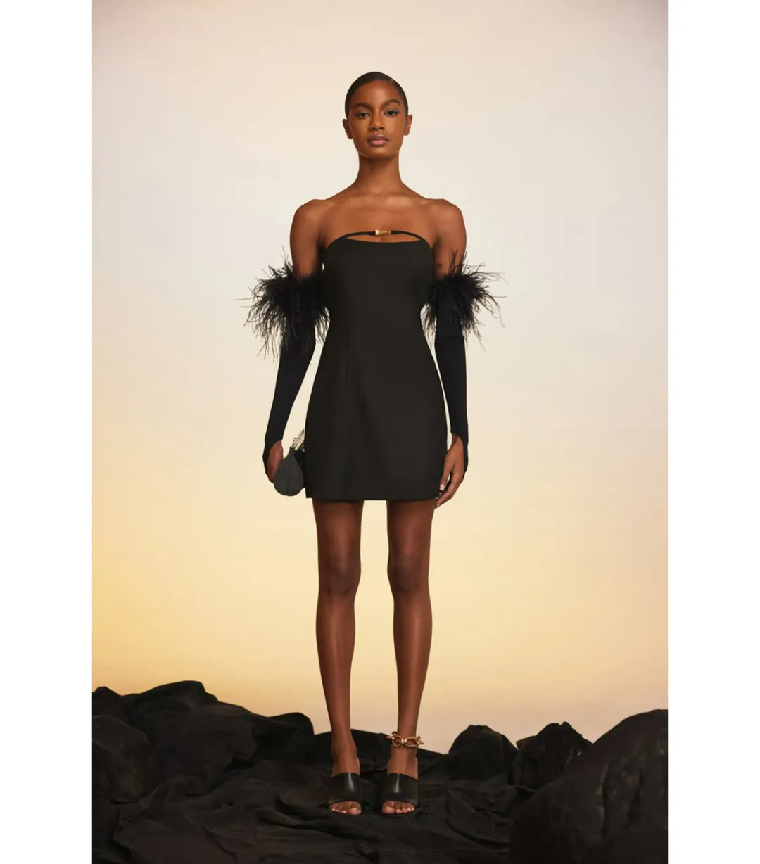 Cult Gaia Jaslene Dress Black Size AU 8 for rent on The Volte - main image