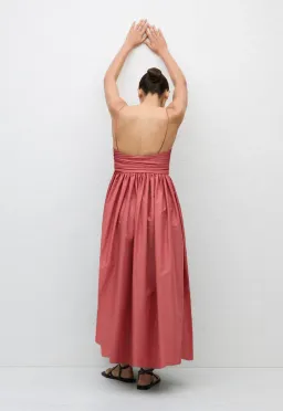 Matteau Gathered Bodice Dress in Rose Size 2 / AU 8 for rent on The Volte - image 4