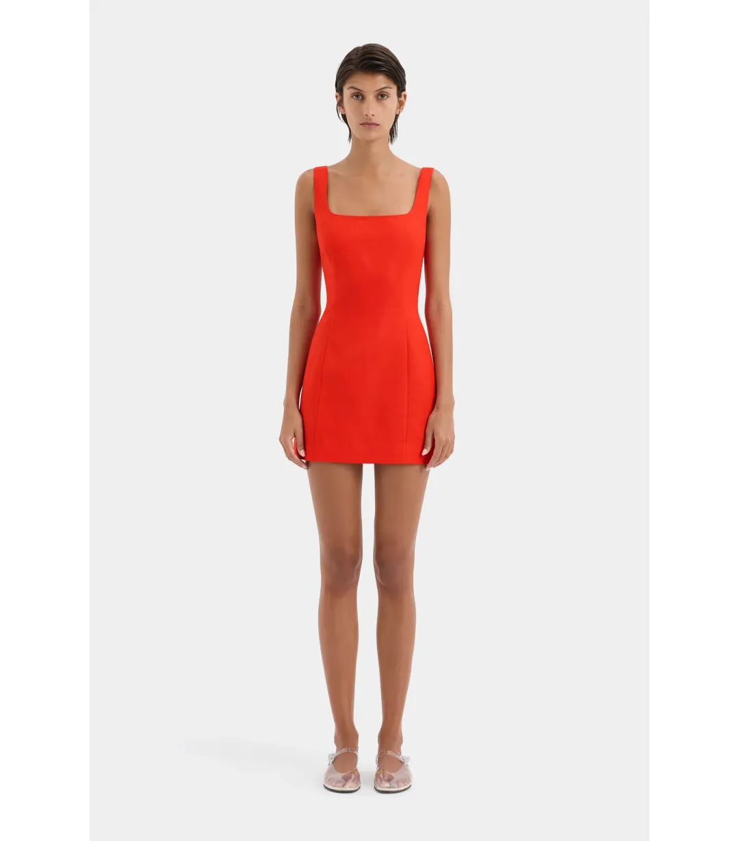 Sir the Label Iris Tie Mini Dress in Scarlet Red Size 1 / AU 8 for rent on The Volte - main image
