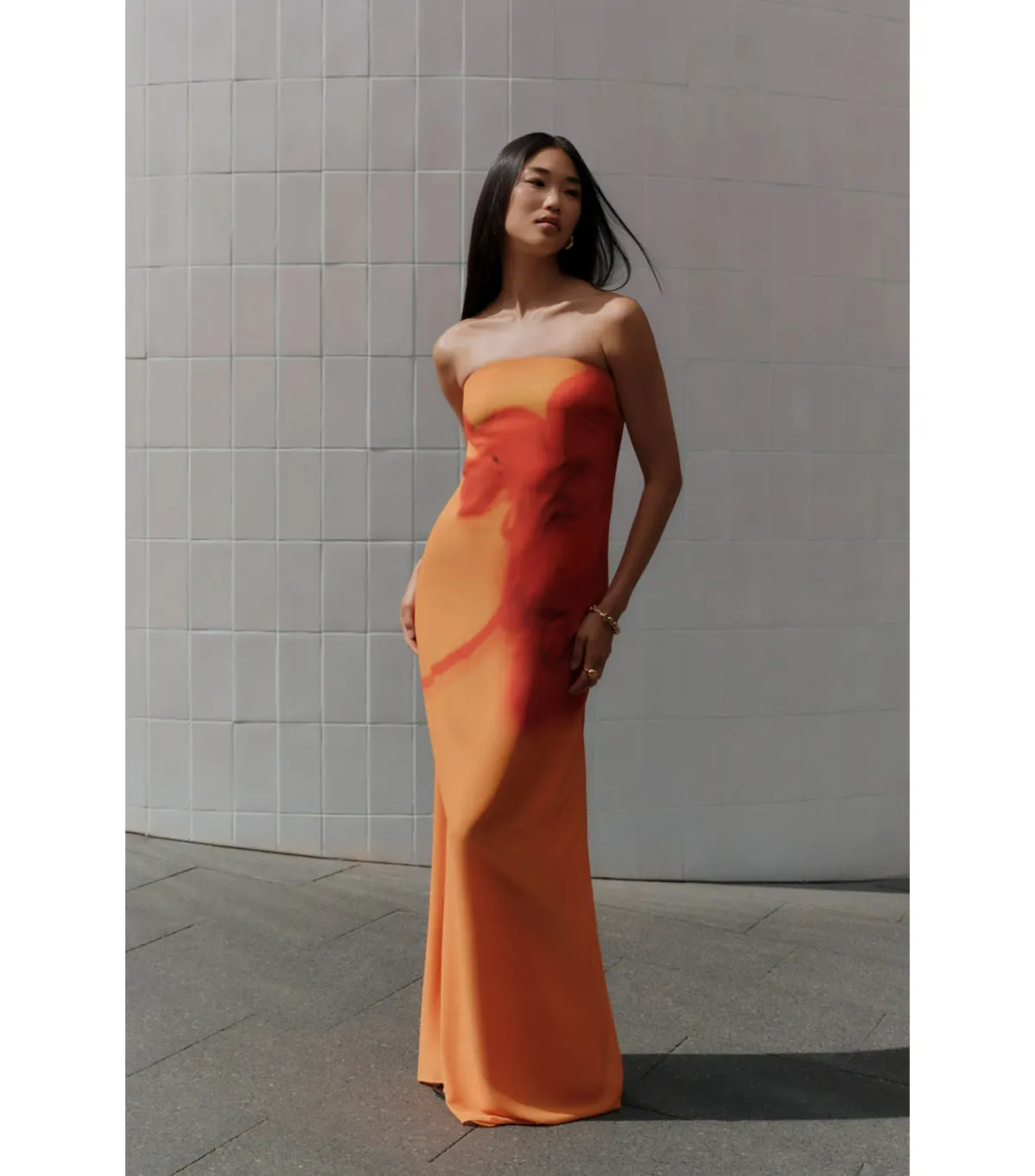 Meshki Amaya Maxi Dress in Koi Orchard Print Size AU 16 for rent on The Volte - main image