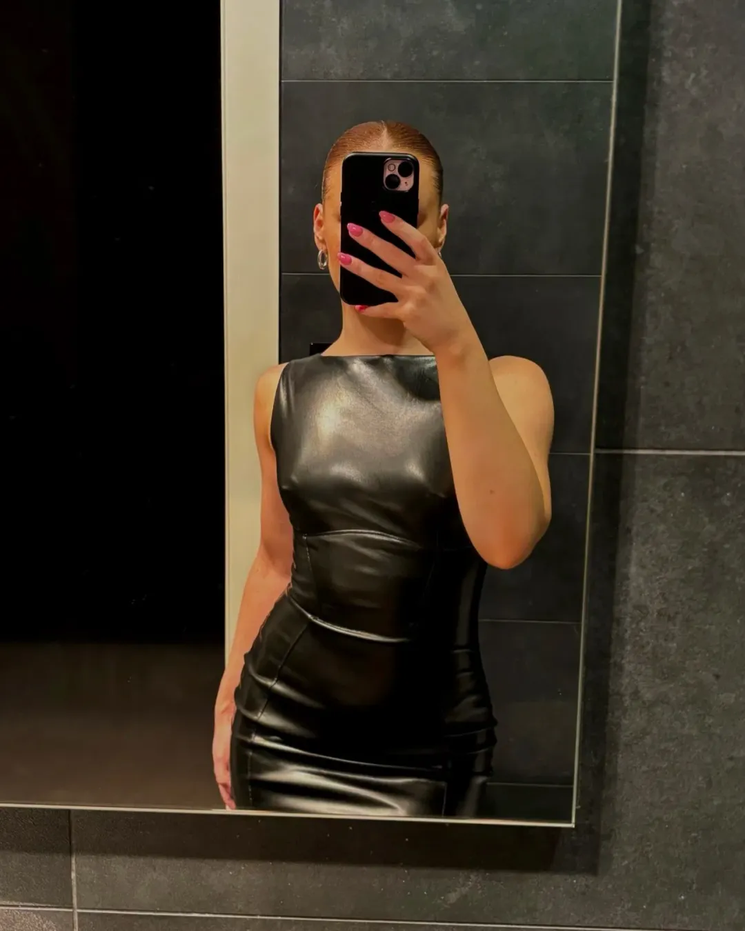 House of CB Sahara Vegan Leather Maxi Dress Black Size S / AU 8 for rent on The Volte - main image