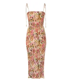 Zimmermann Golden Pleated Slip Dress in Pink Rose Size 2 / AU 12 for rent on The Volte - image 4