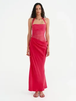 Benni Gina Halter Maxi Dress Watermelon Size AU 6 for rent on The Volte - image 1