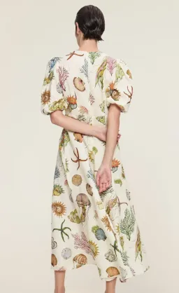Alemais Sea Midi Dress Print Size 8  for rent on The Volte - image 3