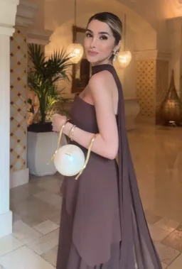 Matters Store Monaco Dress with Scarf Brown Size S / AU 8 for rent on The Volte - image 4