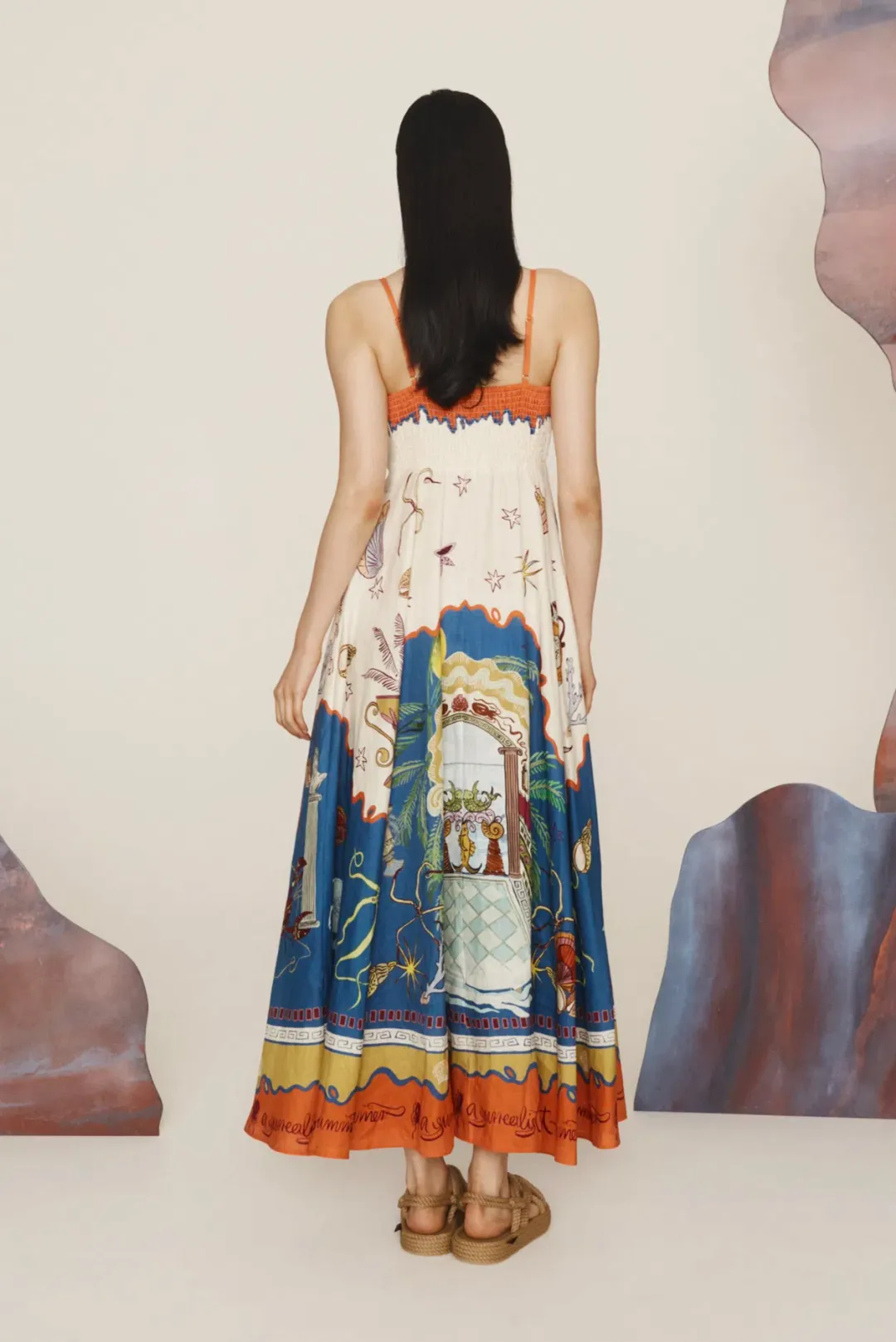 Alemais Surrealist Summer Sundress Multi Size 16 for rent on The Volte - main image