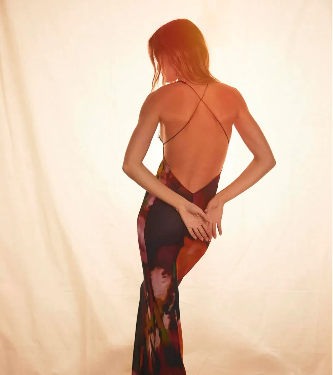 Rat & Boa Paola Floral Slip Dress Abstract Floral Size 10 for rent on The Volte - main image