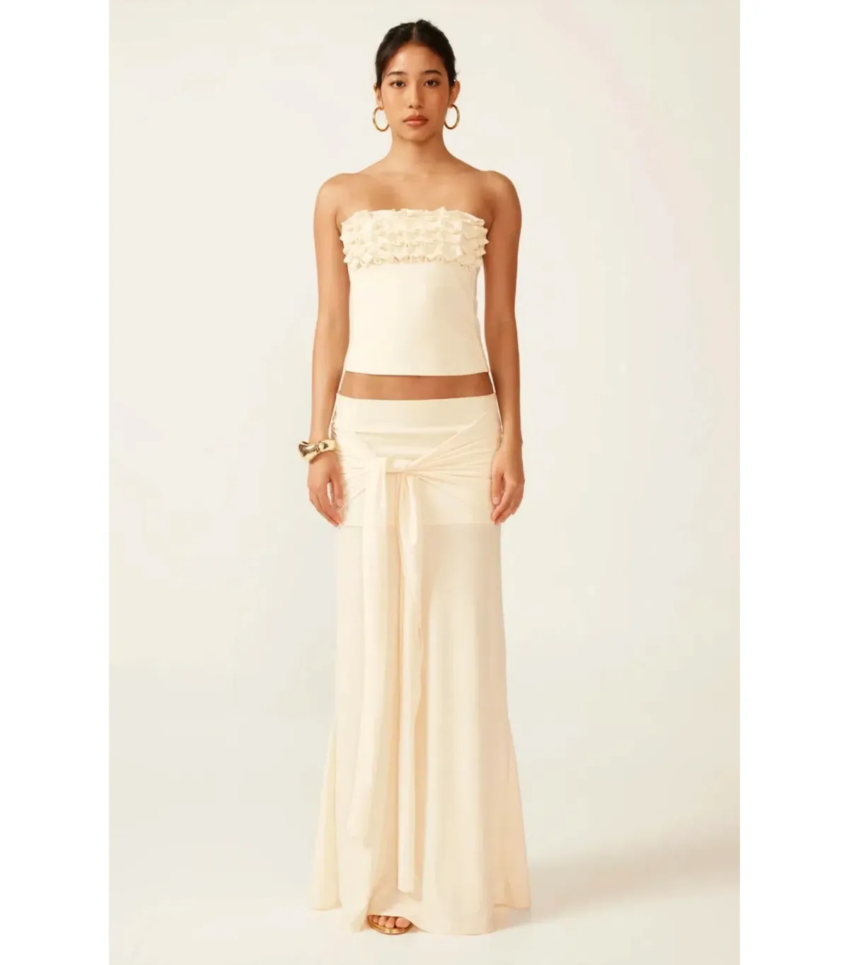 Ance Gria Jude Top and Skirt in Ivory Size S / AU 8 for rent on The Volte - main image