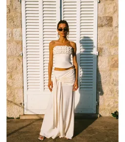 Ance Gria Jude Top and Skirt in Ivory Size S / AU 8 for rent on The Volte - image 5