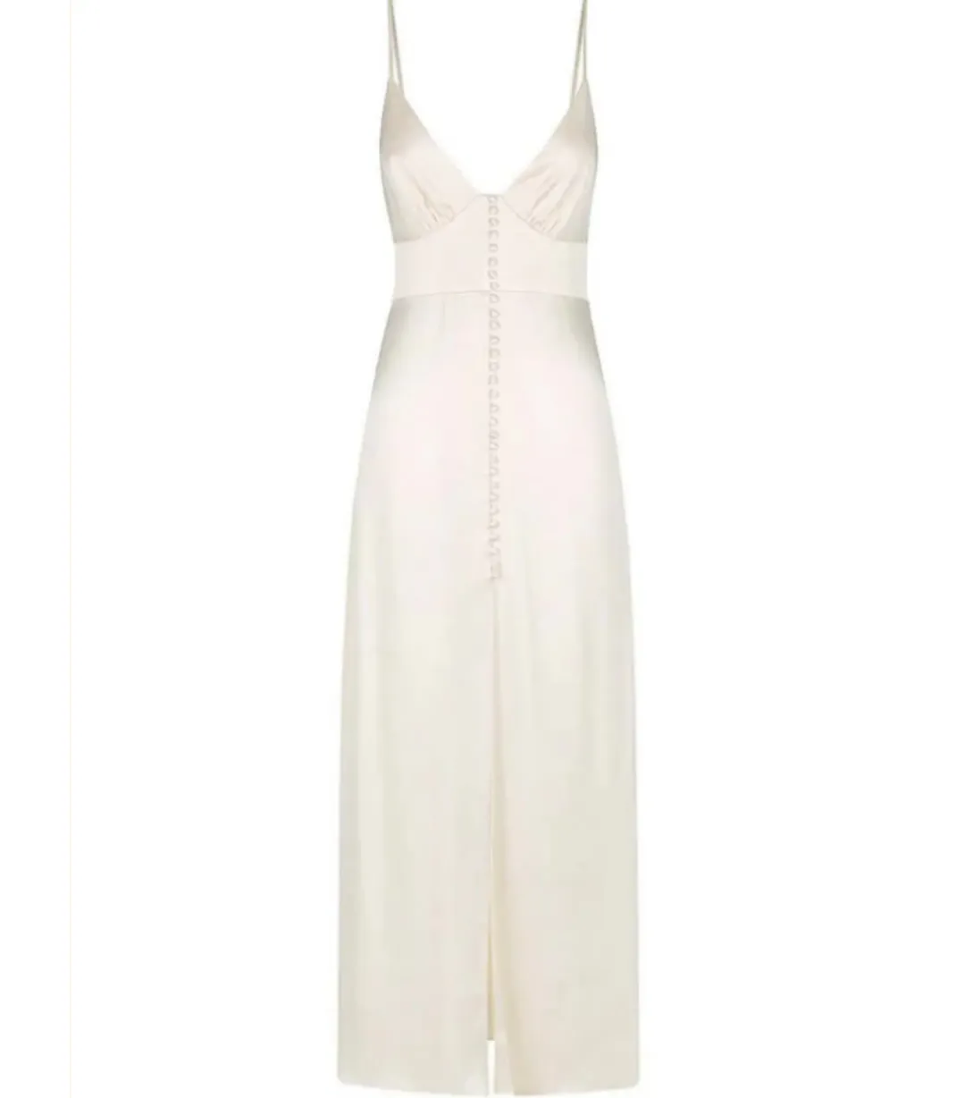 Shona Joy La Lune Cocktail Midi Dress in Cream Size AU 8  for rent on The Volte - main image