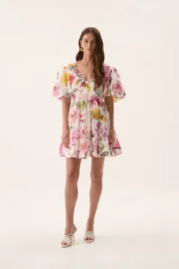 Aje Fleur Mini Dress in Collage Floral Size AU 10 for rent on The Volte - image 3