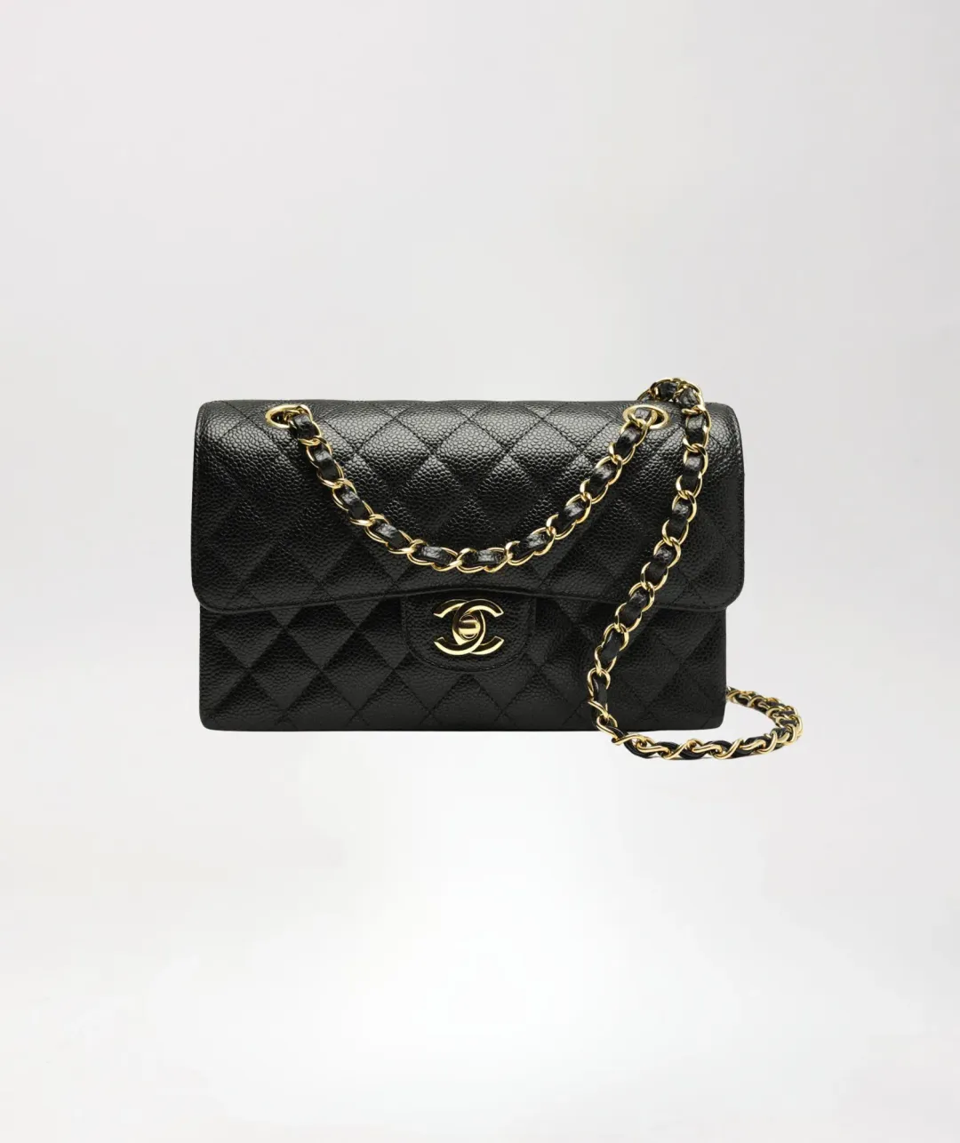 Chanel Classic Black Small Flap Handbag for rent on The Volte - main image