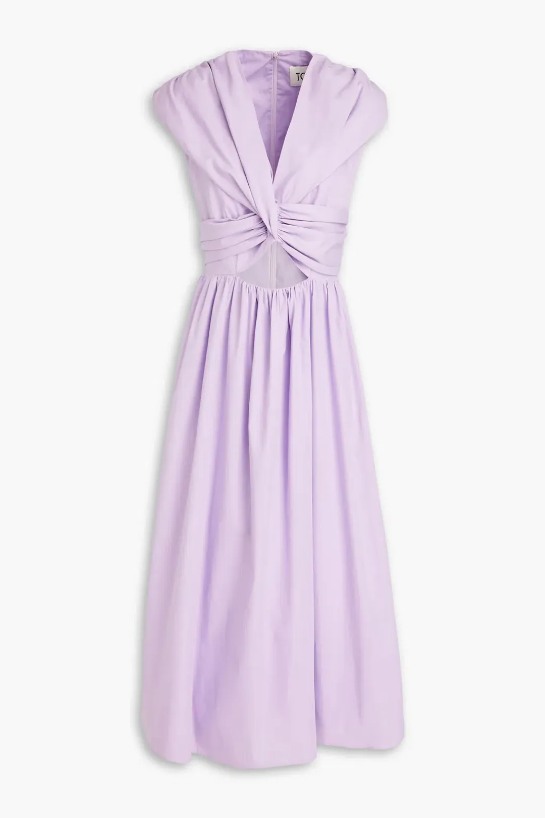 Tove Carine Twist Front Cutout Midi Dress Lilac Size 12 for rent on The Volte - main image