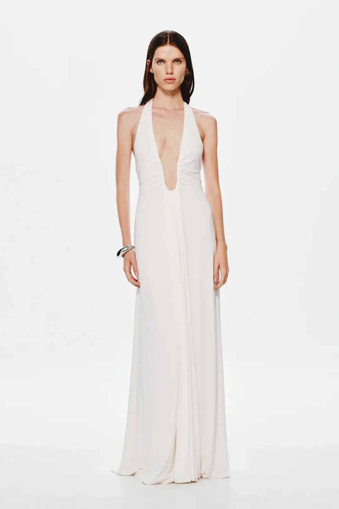 MISHA Jennifer Cupro Maxi Dress Ivory Size 4/XXS for rent on The Volte - main image