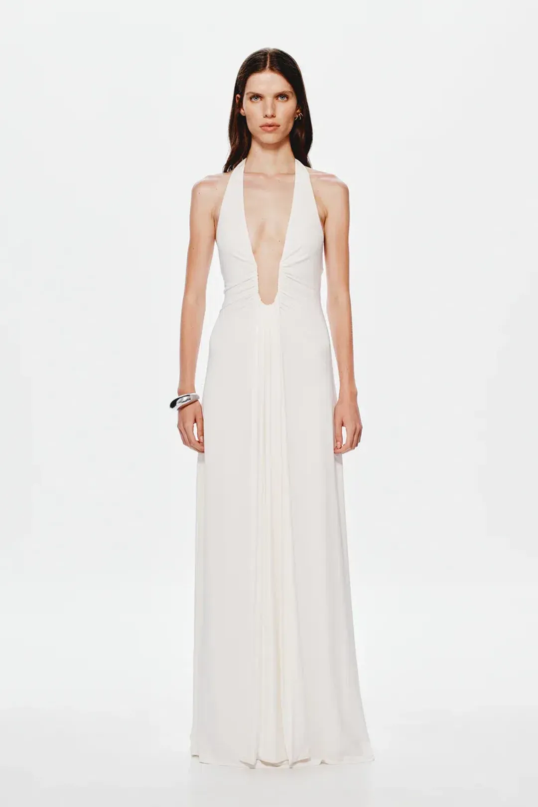 MISHA Jennifer Cupro Maxi Dress Ivory Size 4/XXS for rent on The Volte - main image