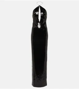 Maelle Paris Elsa Maxi Sequin Gown Black Size S / AU 8 for rent on The Volte - image 7