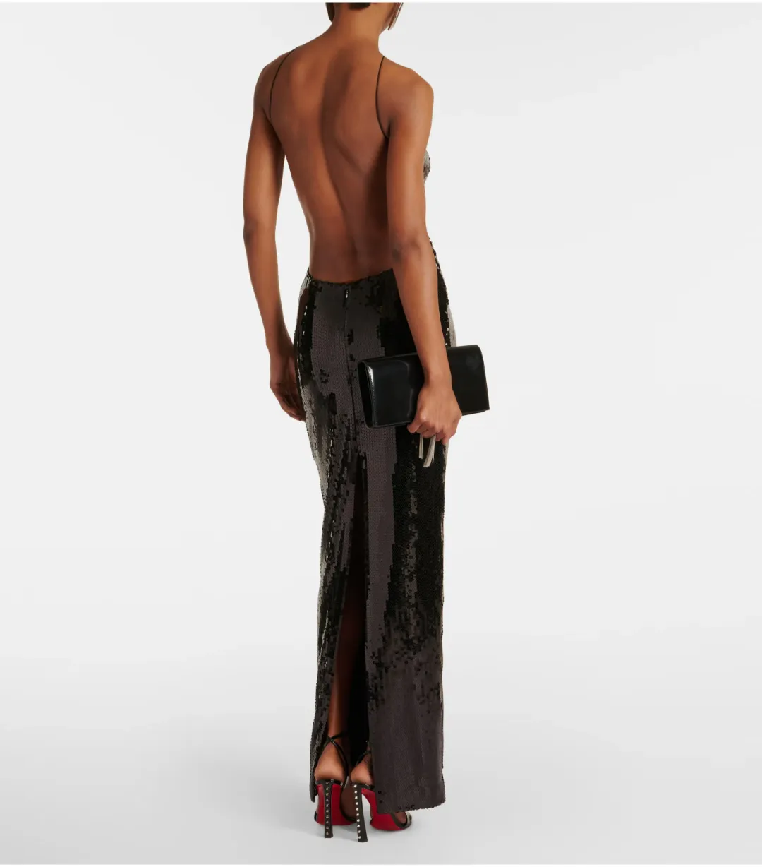 Maelle Paris Elsa Maxi Sequin Gown Black Size S / AU 8 for rent on The Volte - main image