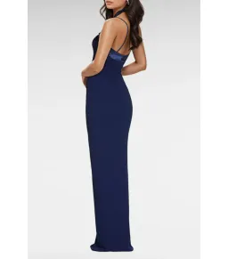 Love Nookie Alias Halter Gown Navy Size AU 8 for rent on The Volte - image 2