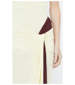 Bec & Bridge Greta Twist Maxi Dress in Butter Size AU 6 for rent on The Volte - image 3