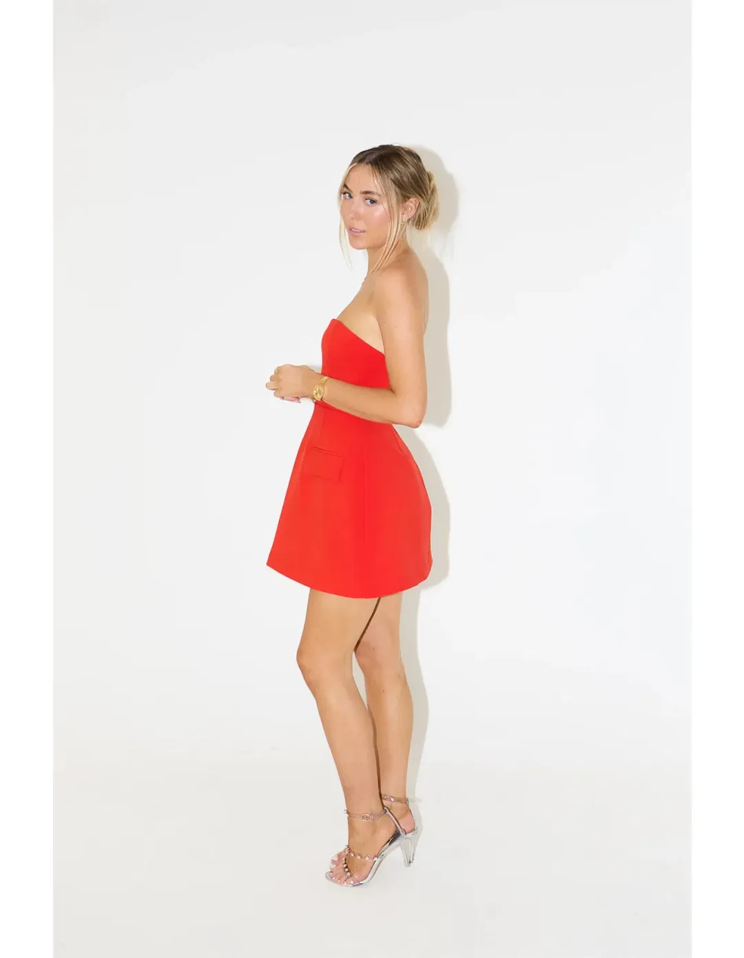 Odd Muse The Ultimate Muse Strapless Mini Dress Red Size 10 for rent on The Volte - main image