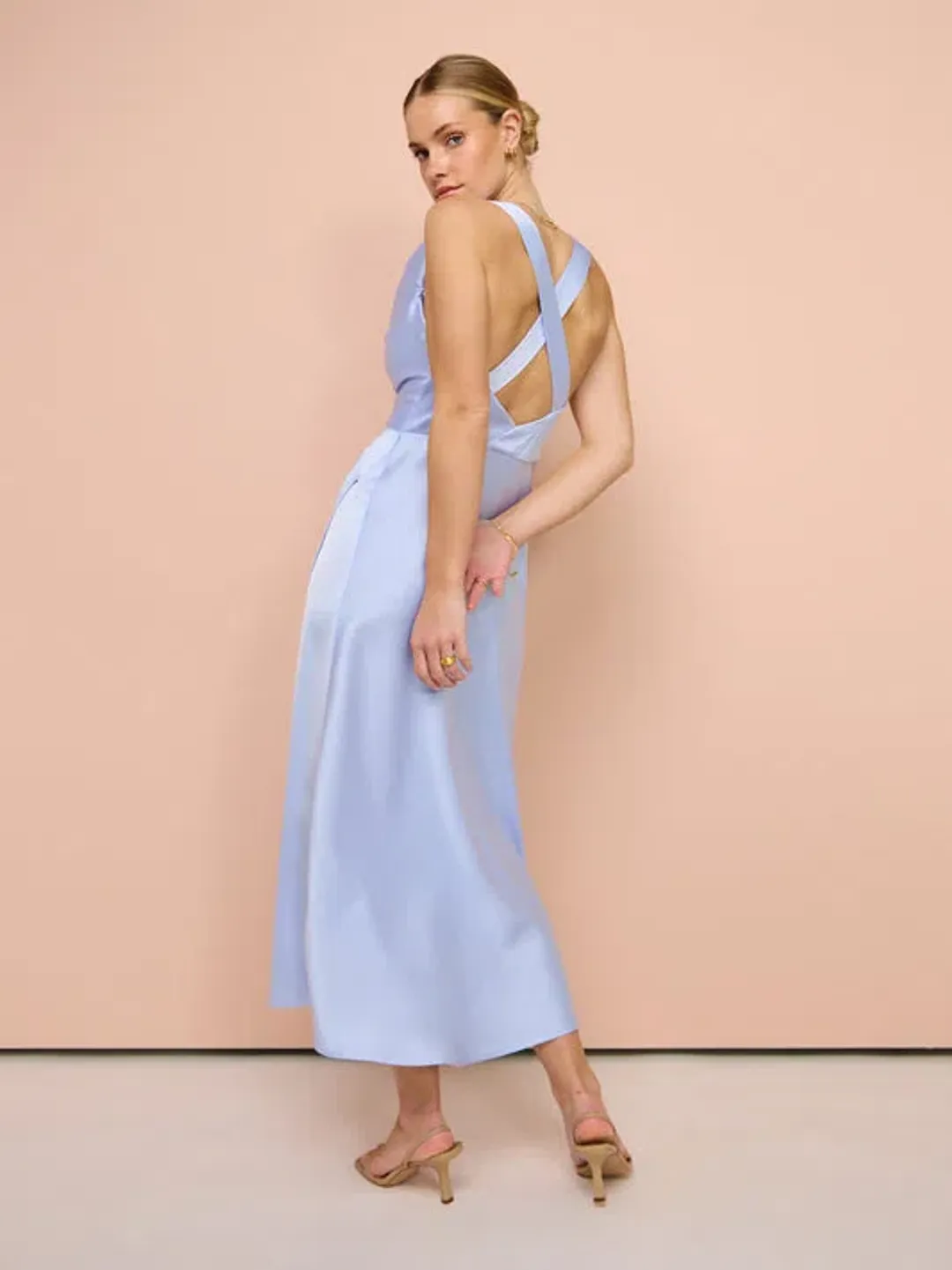One Fell Swoop Carrie Midi Dress in Periwinkle Size 10 for rent on The Volte - main image