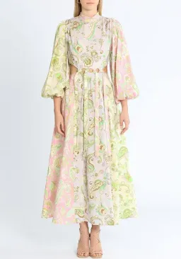 Alemais Marta Cut Out Midi Dress Paisley Print Size 4 for rent on The Volte - image 5
