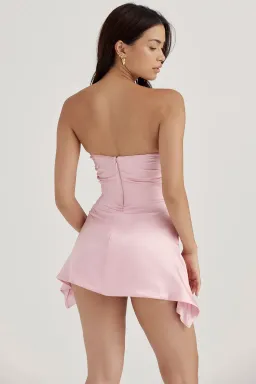 House of CB Jasmine Draped Strapless Corset Mini Dress Rose Pink Size M / AU 10 for rent on The Volte - image 6