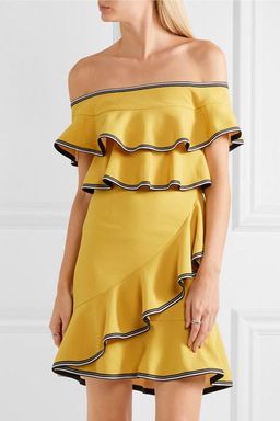 Rebecca Vallance Courtside Ruffle Mini Dress Zest Size 8 for rent on The Volte - image 2