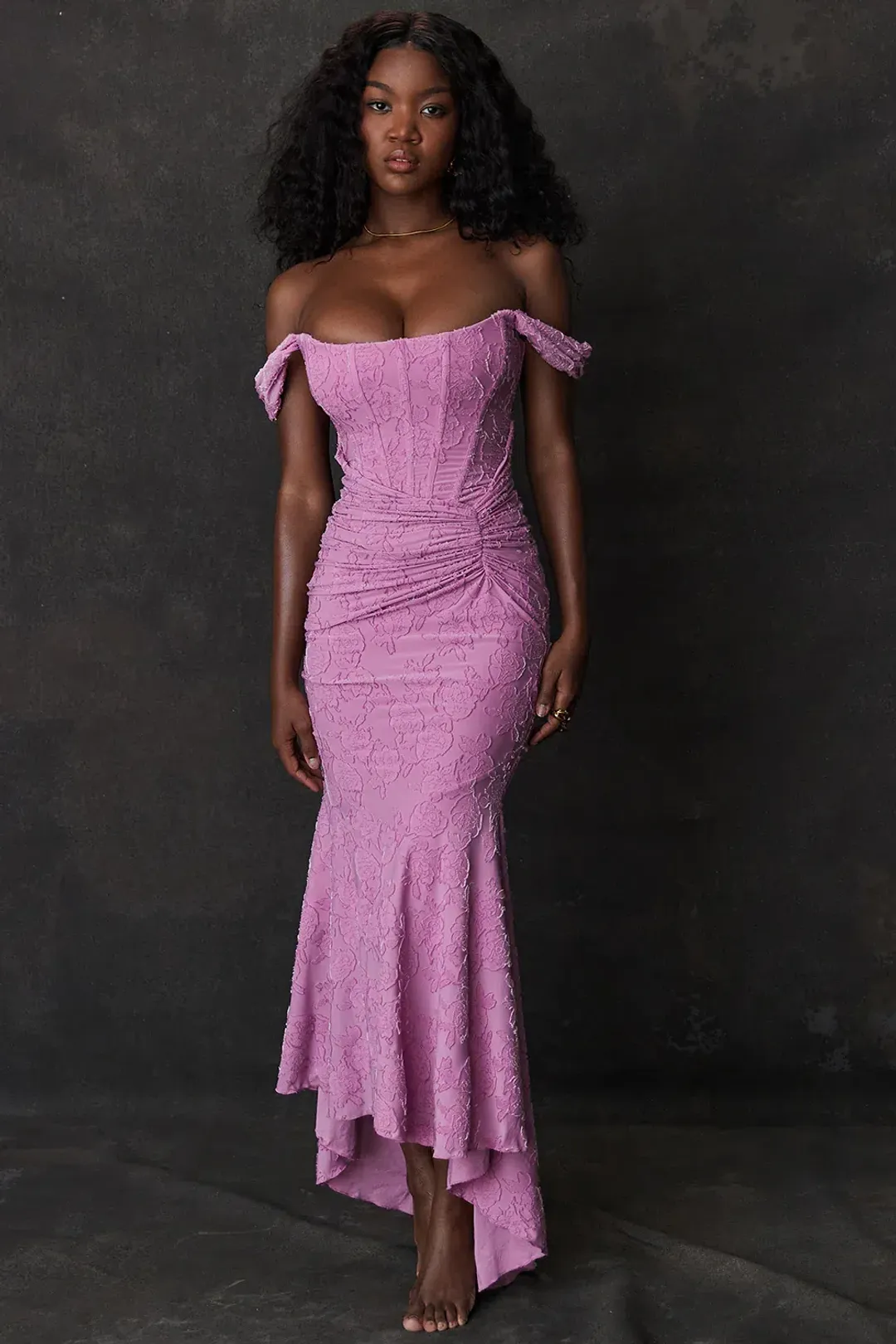House Of CB Cesca Floral Maxi Dress Rose Pink Size S / AU 8 for rent on The Volte - main image