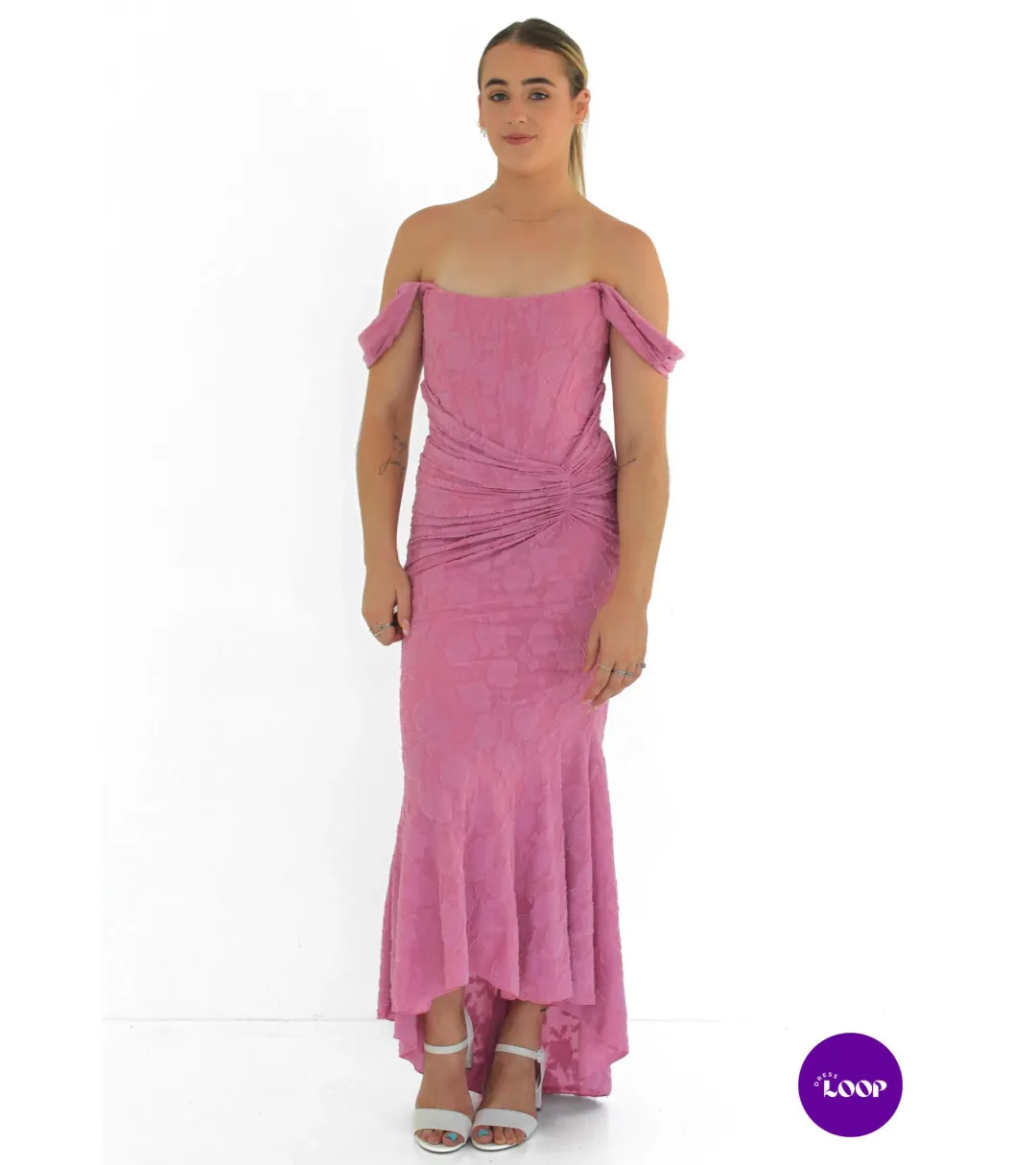House Of CB Cesca Floral Maxi Dress Rose Pink Size M / AU 10 for rent on The Volte - main image