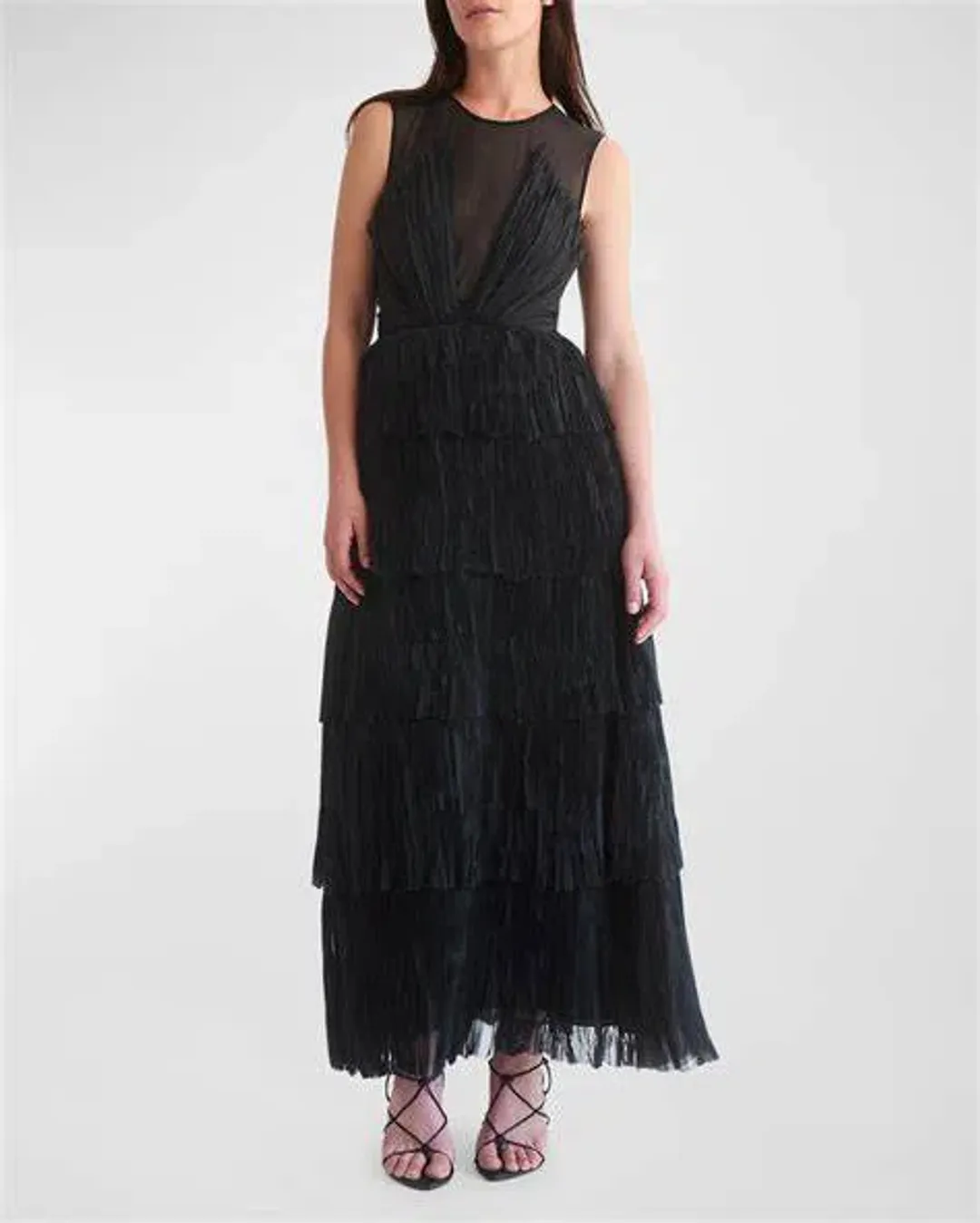 Aje Escapist Maxi Dress in Black (Size AUS 6) for rent on The Volte - main image