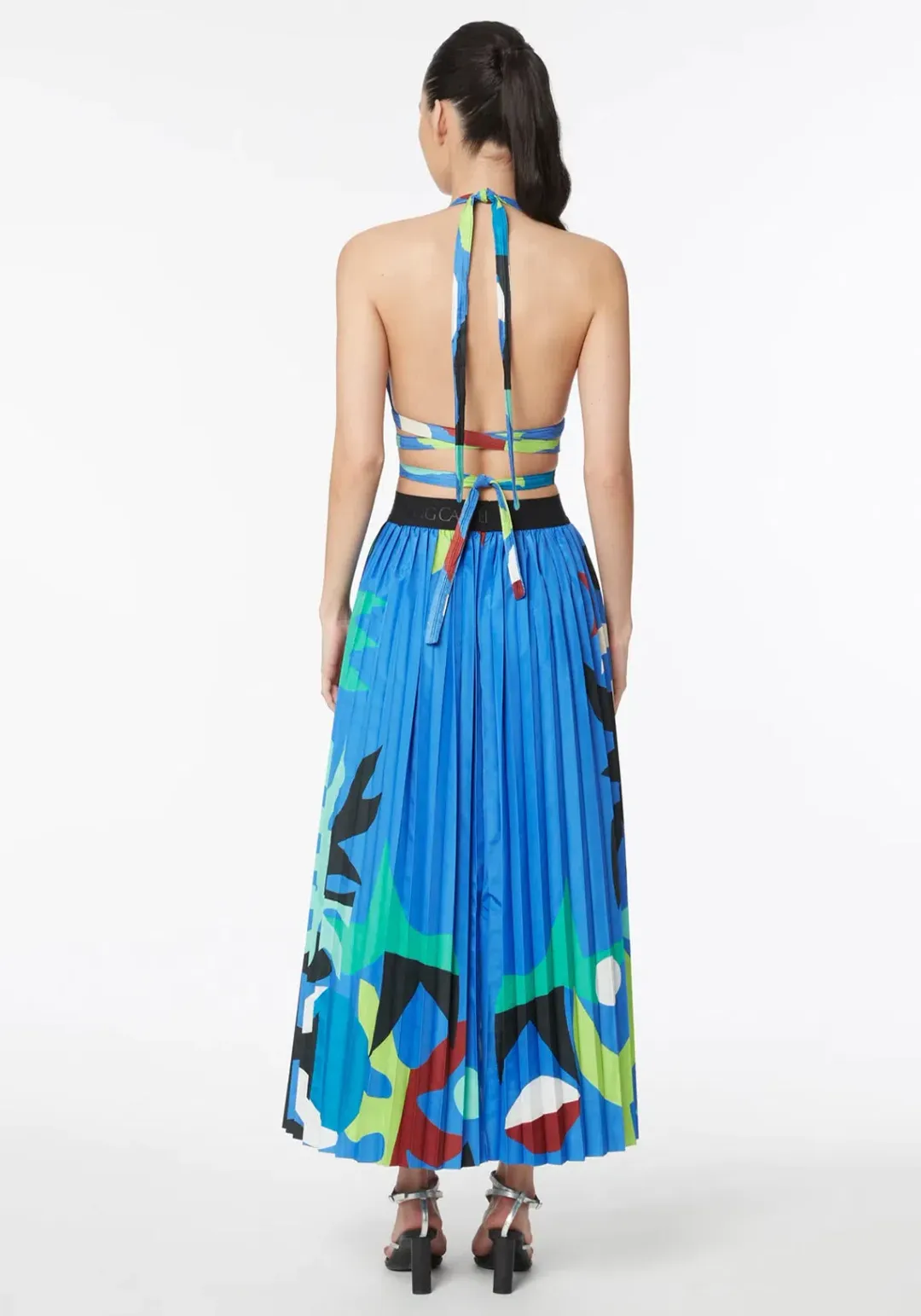 Manning Cartell Curtain of the Moon Bralette (Size XS) and Midi Skirt (Size S) Set in Multi  for rent on The Volte - main image