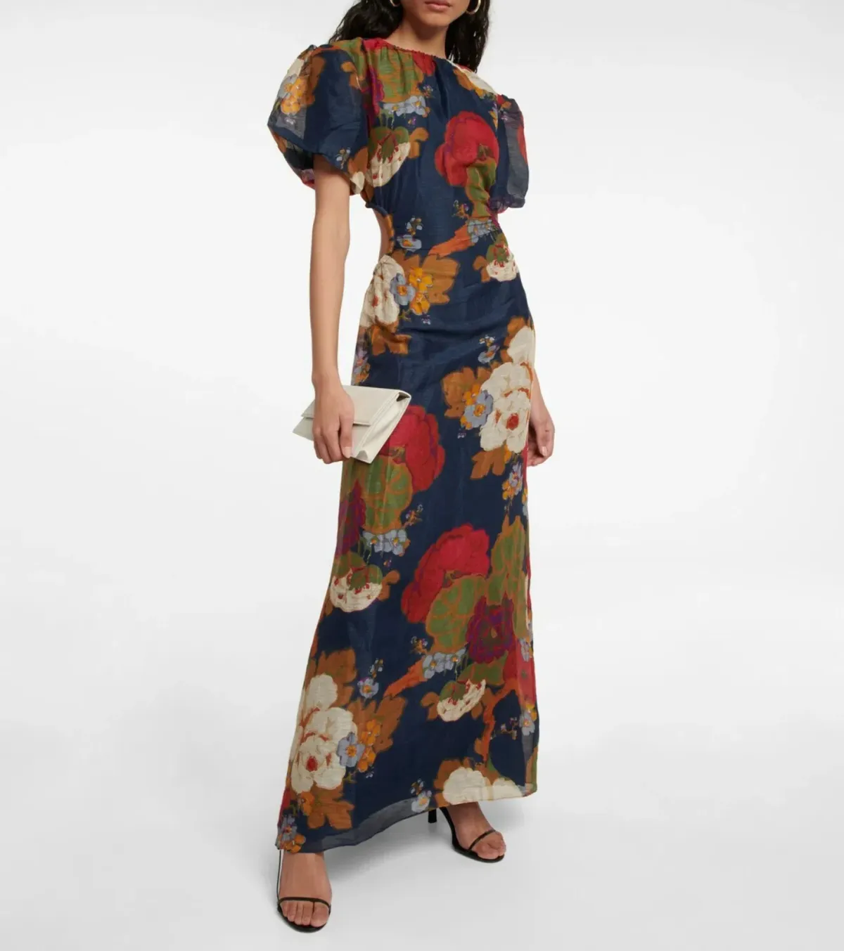 Sir the Label Bonita Puff Sleeve Gown Garcia Floral Print Size 1 / AU 8 for rent on The Volte - main image