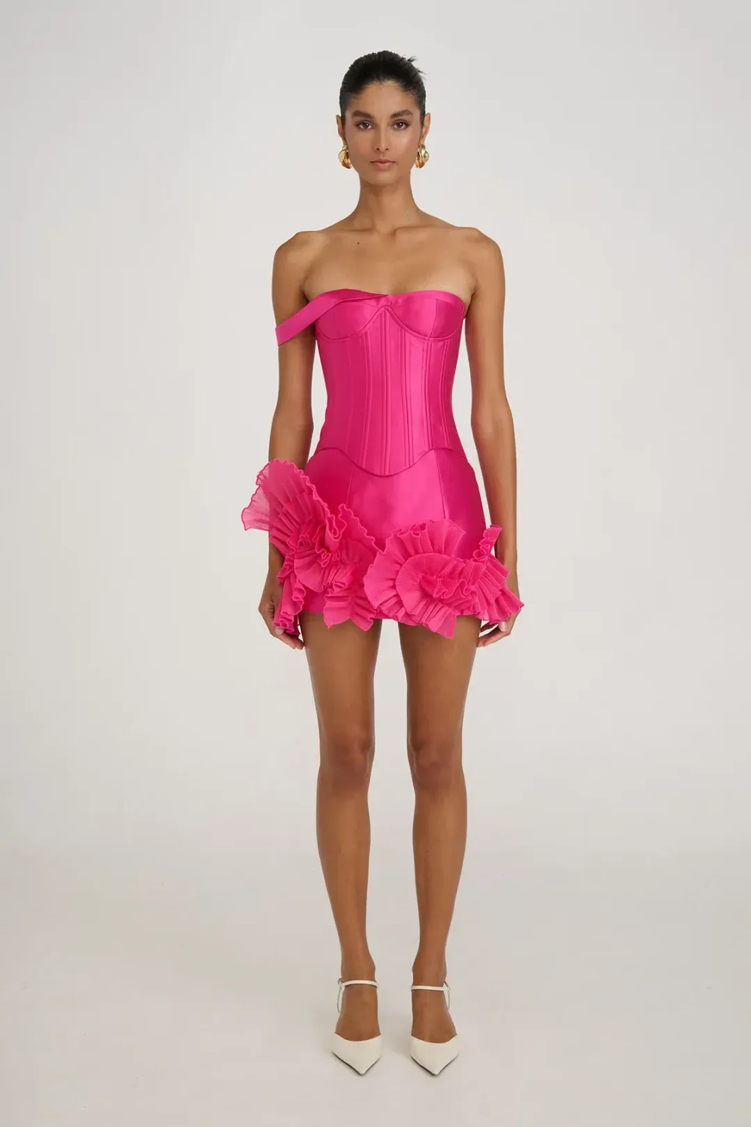 Eliya The Label Jenaya Top  and Kerrie Skirt Set Magenta Size M/Au 10 for rent on The Volte - main image