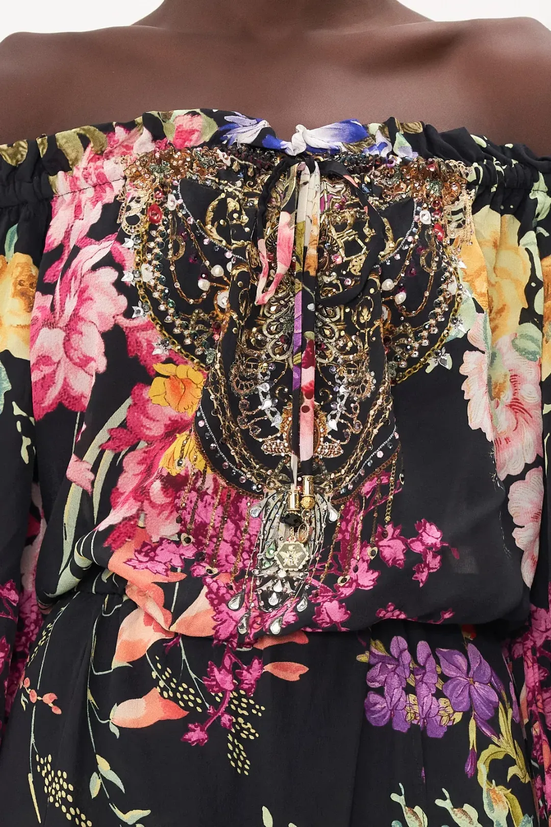 Camilla Drop Shoulder Split Maxi Dress Libertine Lady Size 16 for rent on The Volte - main image