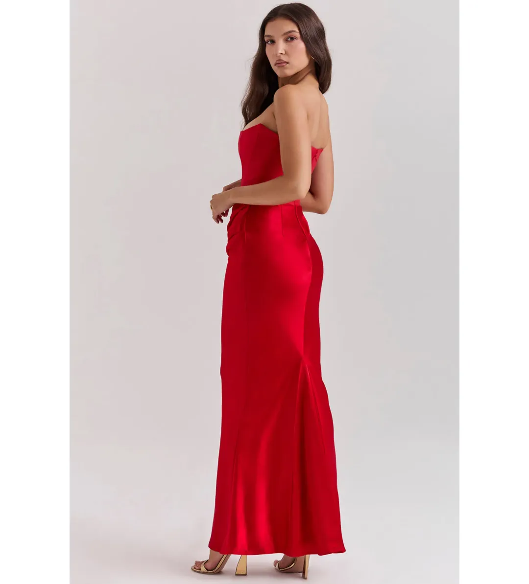 House of CB Persephone Strapless Corset Dress Red Size XS/AU 6  for rent on The Volte - main image
