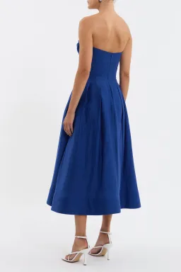 Rebecca Vallance Cera Strapless Midi Dress Blue Size 4 for rent on The Volte - image 3